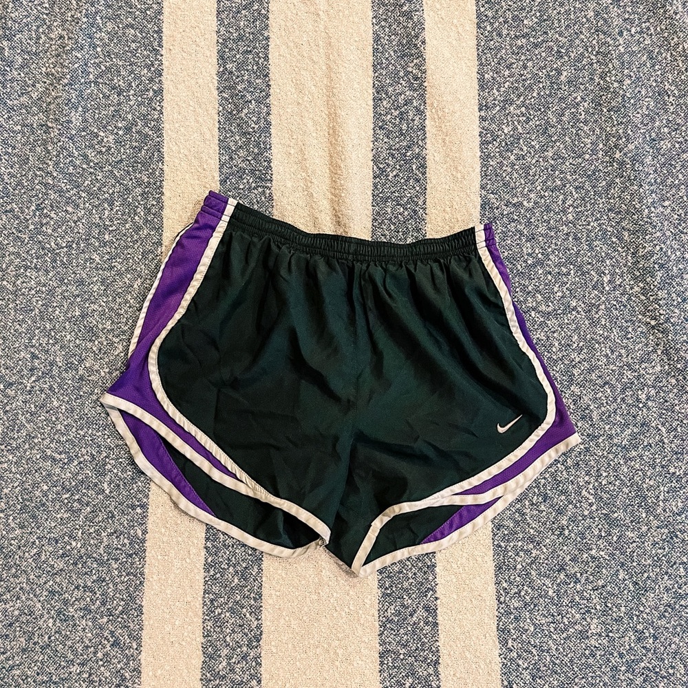 🖤💜 Nike Dri-Fit Running Shorts, Size Small, Black & Purple & White